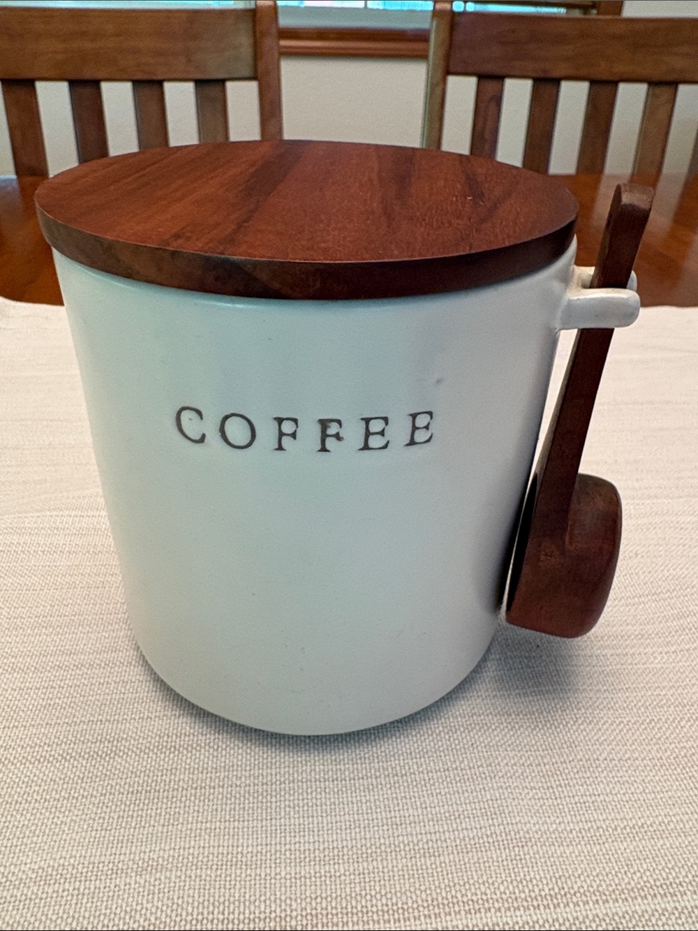 OUT OF STOCK Hearth & Hand Coffee Canister with Brown Lid and scoop